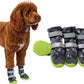 Spark Paws Dog Shoes, Waterproof Dog Boots for Medium to Large Dogs, Non Slip, Breathable Dog Booties and Paw Protectors - 4PCS Doggie Hiking Boots with Reflective Straps, Gray Camo, Size 3