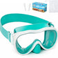 Kids Swim Goggles with Nose Cover, Anti-Leak Swim Mask with Elastic Fabric Strap, UV Protection Swimming Goggles for Kids