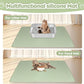Cat Litter Mat, Extra Large 40" x 28" Silicone Mat Litter Trapping Mat for Scatter Control, Soft on Kitty Paws, Easy to Clean (Green)