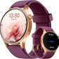 aeac Smart Watch for Women, AMOLED Ultra-Clear Screen Activity Trackers with Heart Rate/Sleep/SpO2 Monitor, Smartwatch for iPhone/Samsung/Android, 110+ Sport Modes (Deep Purple, S/M/L, Deep Purple)