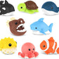 8 PCS Ocean Animal Bath Toys Mold Free Infant Bath Tub Toys for 12 Months - No Hole Bathtub Toys for Toddlers 1-3 Water Pool Toys for Baby Toddler Ages 1+