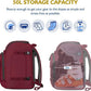 Unigear Ski Boot Bag, 50L Ski Boot Travel Backpack for Ski Helmet, Goggles, Gloves, Skis, Snowboard & Accessories (Red)