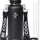 Coolflask 40 oz Water Bottle with Strap, Insulated Metal Water Flask with Straw & Spout Lids, Stainless Steel Double Wall Vacuum, Keep Cold 48h Hot 24h, Leak Proof & Non-BPA, Magic Black