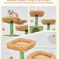 Taoqimiao Cat Tree, 68-Inch Cat Tree Cat Tower for Indoor Cats, Plush Multi-Level Cat Condo with 6 Scratching Posts, 2 Perches, 2 Caves,Hammock, 3 Pompoms,MS020ST Cactus