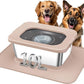 Decflow 10L Stainless Steel Dog Water Bowl, No Spill Anti-Splash Dog Bowls with XXL Silicone Mat, Spill-Proof Slow Feeder for Messy Drinkers, Heavy Duty Pet Bowls Indoor/Outdoor Use