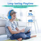 Active Noise Cancelling Headphones for Kids, 60H Playtime, Wireless Bluetooth Over-Ear Blue Headset Built-in Microphone for Home/School/Travel/Party - Includes Portable Case
