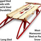 Flexible Flyer Metal Runner Sled. Steel & Wood Steering Snow Slider