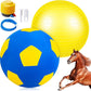 40inch Giant Herding Ball with Ball Cover Anti Burst Please Watch VCR for How to Inflation Horse Toys for Horses Stall Entertainment Play, Pump Included(Yellow,Stylish)