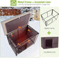 GUTINNEEN Large Insulated Dog House for Winter Outdoor Dog Kennel with Anti-Chewing Metal Frame for Medium to Large Dogs, Brown Color