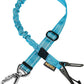AUBELL Dog Seat Belt for Car,Updated 3-in-1 Adjustable Reflective Bungee Heavy Duty Dog Car Harness Tether with Clip Hook Latch & Buckle,Swivel Zinc Alloy Carabiner,Blue