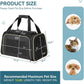 PETSFIT Pet Carrier Airline Approved with Extendable Mat, Dog Carriers for Small Dogs, TSA Approved Pet Carrier, Puppy Carrier for Small and Medium Cats Under 12 Lbs, Black
