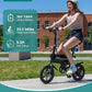 Gotrax Nano 14" Electric Bike, Max Range 25Miles(Pedal-Assist)&Max Speed 15.5Mph, 350W Folding E-Bike with Removable Battery, Adjustable Seat & Dual Mudguards, Commuter Electric Bicycle for Ages 13+