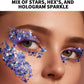 Teenitor Face Glitter Makeup Glitter, 12 Colors Face and Body Glitter Gel for Festival Makeup, Gel Hair Glitter for Face, Body, Hair, Total 120g/4.23oz