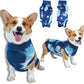 Breathable Dog Recovery Suit for Male/Female, Tie Dye Blue Dog Onesie for Abdominal Wounds, Cone E-Collar Alternative After Surgery to Anti-Licking, Professional Surgery Suit for Dogs