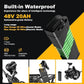 1000W Folding Electric Bike, 48V 20AH Large Removable Battery E Bike,30+MPH, 80 Miles Max Range, 20" Fat TireElectric Bike for Adults, Adult Electric Bicycles for CommuteBeach Snow