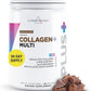 Livingood Daily Collagen Powder for Women & Men, Grass Fed Hydrolyzed Collagen Peptides, Protein & Multivitamins for Healthy Hair, Skin & Nails, Keto & Paleo, Gluten Free, Chocolate, 30 Servings