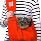 Tomkas Small Dog Sling Carrier - Zipper Pocket & Classic Strap - for 3-10 lbs Pets(Red)