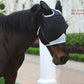 T TEKE Fine Mesh Horse Fly Mask w/Ears, UV Blocking 3D Eye Visor with Extra Fleece Cushioned Forehead, Protection from Insect Pests
