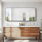 24" x 55"Bathroom Mirror, Matte Black Wall Mirror with Metal Frame, Decorative Rectangular Vanity Mirror for Bedroom Bathroom Living Room Entryway (Horizontal/Vertical)