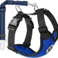 Lukovee Dog Seat Belt - Adjustable Dog Car Harness for Large, Medium & Small Dogs, Soft Padded & Breathable Mesh Dog Seatbelt with Car Vehicle Connector Strap (Blue, Medium)