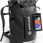 Earth Pak Waterproof Backpack - Heavy Duty Hiking Backpack - Roll-Top Closure Bag - Cushioned Dry Bag Waterproof Phone Case