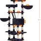 Heybly Cat Tree, 68 inch Multi-Level Cat Tower for Indoor Cats, 2 Widened Plush Perches Cat Condo with Scratching Board and Big Caves, Smoky Gray HCT025G