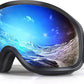 Freela Ski Goggles OTG Men Women, Over Glasses Snow Snowboard Sports Goggles for Adult Youth 100% UV400 Protection Anti Fog