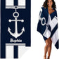 JML Personalized Beach Towel with Name, Custom Anchor Beach Towel, Customized Microfiber Pool Towel, Quick Dry & Absorbent Swim Towel for Adult,Anniversary, Birthday, Summer Holiday,Vacation