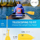 OCEANBROAD Telescoping Emergency Paddle 21''-42''（Assembling Required）/26''-54'' Aluminium Shaft for Kayaking Boating Canoeing River Tubing