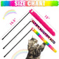 3 Pack Cat Wand Toy, Rainbow Cat Feather Toys with Bells, Teaser Wand with Soft Furry Tail, Interactive Toys for Indoor Cats & Kitten & Kitty