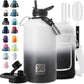 1 Gallon Water Bottle Insulated | Thickened Stainless Steel Vacuum Metal Water Jug | Portable Sports Large for Gym and Hiking with Straw, Carrier Bag, Handle Strap | BPA-Free 128 oz