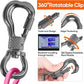 Tresbro 15FT Reflective Tie Out Cable for Dogs Up to 250 Pounds, Steel Wire Lead Leash Cable with Stainless Rotatable Buckle, Lightweight and Enduring, Dog Chains Outside for Outdoor, Yard, Pink