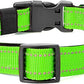 Reflective Dog Collar Padded with Soft Neoprene Breathable Quick Release Basic Dog Collars for Puppy Small Dogs Girl Green