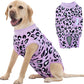FUAMEY Recovery Suit for Dogs After Surgery,Soft Breathable Dog Bodysuit E-Collar & Cone Alternative Surgical Suit,Male Female Dog Neuter Spay Suits Anti Licking Wounds Onesie Purple Leopard XL