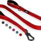 TwoEar 6FT 1IN Strong Red Dog Leash with 2 Padded Handles, Traffic Handle Extra Control, Comfortable Soft Dual Handle, Auto Lock Hook, Reflective Walking Lead for Small Medium and Large Dogs