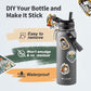 40 oz Insulated Water Bottle with Straw (Cold for 48 Hrs), Stainless Steel Triple Wall Vacuum Sports Water Jug, Leakproof Hydro Cup Flask with Paracord Handle & Straw Spout Lids & DIY Stickers