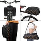 MOSISO Bike Rack Bag with 2 Removable Panniers, Waterproof Bike Trunk Cooler Storage Handbag Insulated Bicycle Rear Seat Pouch, Bicycle Storage Saddle Shoulder Bag Cycling Luggage Pouch, Black