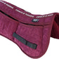 Harrison Howard Correction Half Pad with 4 Pockets and Foam Inserts with Differentiated Thickness Adjustable Horse Riding Pad with Added Cushioning and Comfort