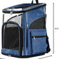 Cat Carriers Dog Carrier Pet for Small Medium Cats Dogs Puppies up to 25 Lbs, TSA Airline Approved Soft Sided, Collapsible Travel Puppy - Black Grey (M: 13" LX11.4 WX17.3 H, Blue)