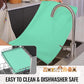 MateeyLife Dog & Cat Food Mat - Waterproof, Nonslip, Raised Edges, Silicone Tray for Messy Drinkers, 24"x16", Mint Green