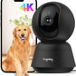 Hugolog 4K 8MP Indoor Pan/Tilt Security Camera with Auto-Focus,Ideal for Baby Monitor/Pet Camera/Home Security,Starlight Color Night Vision,Human/Pet AI,Two-Way Audio,US Cloud,Compatible with Alexa