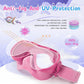 Kids Swim Goggles with Nose Cover, Anti-Leak Swim Mask with Elastic Fabric Strap, UV Protection Swimming Goggles for Kids