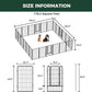 FXW Rollick Unleashed Dog Playpen for Indoor, Yard, RV Camping, 45 inch 24 Panels for Large Dogs, Black│Patented
