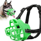 Dog Muzzle for Large Dogs, Breathable Basket Muzzles for Small, Medium and X-Large Aggressive Dog, Allows Panting Drinking, Suitable for Grooming Trimming Training (5, Luminous Green)