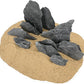 Natural Slate Stone Rocks 2 to 4 inch Aquariums Stone for Aquascaping,Terrariums,Reptile Enclosures,Paludariums, and Gardens-5lb