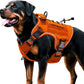 Heavy-Duty Tactical Dog Harness for Large Dogs, No Pull Adjustable Reflective Pet Vest with Molle System, K9 Military-Grade Control for Service Training, Outdoor & 10+ Breeds, Orange, X-Large