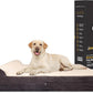 KOPEKS Jumbo Orthopedic Dog Bed - 7-inch Thick Memory Foam Pet Bed with Pillow with Removable Cover & Free Waterproof Liner - for Large Breed Dogs, XL, Brown-Plush Top