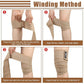 supregear 2 Pcs Hamstring and Thigh Compression Wraps, Adjustable Thigh Brace for Muscle Sprain, Quadricep Support Sleeve for Men and Women, Elastic Bandages for Knee Calf Arm Leg, 200 cm/79 in, Khaki