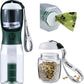 Dog Water Bottle with Food Container & Poop Bag Holder, Travel Water Bowl, Portable Pet Dispenser, Dog Stuff Accessories Items, Puppy Essentials Necessities for Yorkie Chihuahua Walking Hiking