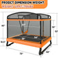 Calmmax 6FT Rectangle Toddler Trampoline with Swing & Horizontal Bar, Enclosure Safety Net, ASTM Approved – Indoor/Outdoor Kids Trampoline